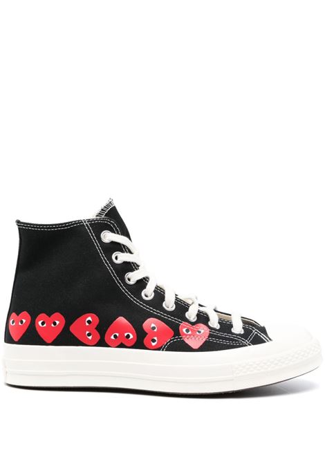 chuck 70 multi hearts sneakers unisex black COMME DES GARÇONS PLAY X CONVERSE | AZ-K127-0011